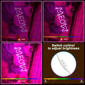 Letrero LED de Neón con Forma de Gato, Clasificación IP65, Regulable, Decoración de Pared Acrílica para Dormitorio, Hogar, Bar, Cafetería - Product Image 4