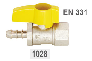 EN331 approvato ugello X FIP collegato 1/4 "1/2" 400psi WOG valvola a sfera Gas in ottone nichelato - Product Image 2