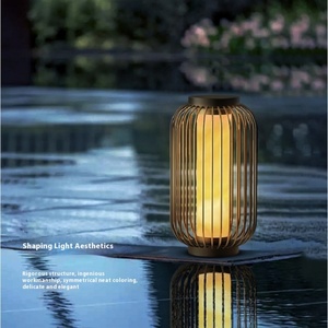 Lámpara Solar LED de Jardín con Diseño de Jaula de Pájaro, Estilo Chinoiserie Moderno, Impermeable, de Aluminio, con Clasificación IP65, para Patio, Jardín, Oficina, Casa - Product Image 4