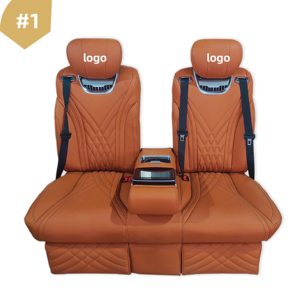 Fourgonnette de luxe VIP personnalisée à trois sièges arrière avec écran tactile et lit inclinable, sièges de voiture modifiés - Product Image 3