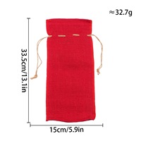 Sac à cordon en lin durable avec logo personnalisé Nuocheng, estampage à chaud pour cadeau promotionnel et sacs à bouteilles de vin