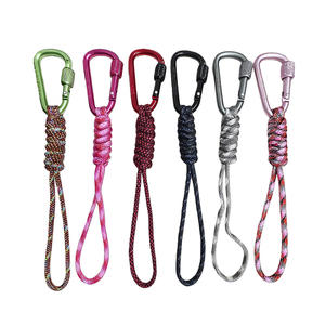 พาราคอร์ดพวงกุญแจแบบถัก อลูมิเนียมอัลลอยด์ ดีริง 6 มม. เชือกไนลอนแบบล็อคได้ สายคล้องคอแบบสปริง อุปกรณ์เอาตัวรอด ขนาดเดียว - Product Image 1