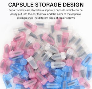 <span class=keywords><strong>Kit</strong></span> de réparation de pneus en libre-service 100 pièces, comprenant 3 tailles de mèches à visser, tournevis et clous en caoutchouc pour réparations professionnelles de pneus - Product Image 5