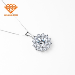 Joyería de Plata 925 y Circonita Cúbica, Colgante de Girasol - Product Image 3