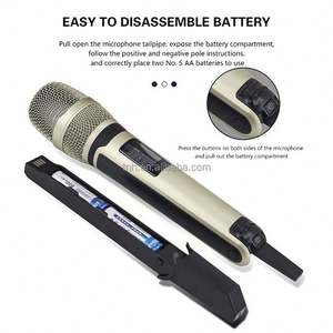 TNH UM-SKM9000 Guter Preis Profession elles Aufladen Karaoke Singing Reverb Adjusted 4 Channel 2.4g Mikrofon - Product Image 2