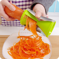 Creatieve Keukenhulp ABS Multifunctionele Drie-in-één Julienne Snijder Spirale Trechter Shredder Rotatie Groentesnijder Rasp