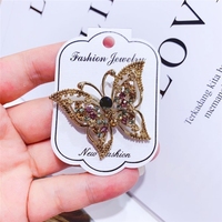 Broche Exquise Mori Girl, Accessoire Vestimentaire de Niche, Épingle en Perle, Corsage Entièrement Sertie de Diamants, Accessoire Élégant, Papillon