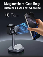 Chargeur sans fil magnétique de haute qualité 25W avec semi-conducteur, chargeur sans fil 3 en 1 pour téléphone, montre, écouteurs, station de charge