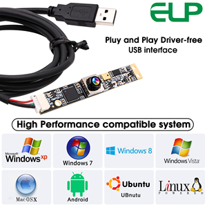 Caméra ELP 16MP Lightburn avec objectif autofocus, mini caméra haute résolution IMX298 UVC OTG 4K, module de caméra USB prenant en charge le microphone - Product Image 5