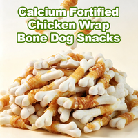 Biscuits enveloppés de poulet, friandises dentaires sans additifs pour chiens, approvisionnement direct d'usine