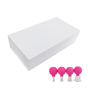 Bekam wajah, set 4 cangkir pijat tubuh wajah, set bekam Wajah perawatan kecantikan, bekam vakum kaca - Product Image 6