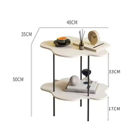 Table basse moderne minimaliste rotative avec plateau pivotant lisse, construction en MDF, panneau en bois pour le salon de la maison