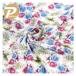 Hot Style Design Supplier Wholesale Polyester Flower Printed Chiffon Fabric for Women