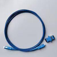 Câble de raccordement à fibre optique blindé en acier SC/UPC-SC/UPC 2M/3M SM FTTH, câble d'extension anti-rongeurs fabriqué en Chine continentale