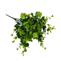 Vente en gros de feuilles d'eucalyptus artificielles en plastique E05 Real Touch 5 branches feuilles tige décor mariage maison feuilles d'eucalyptus