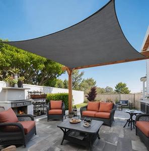Toldo de Sombra para Bloquear los Rayos UV del Sol, 4x4M, 300GSM, Tela de Sombra Gris - Product Image 5