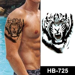 Venta al por mayor mujeres niñas hombre fresco diseño Tribal impermeable tatuajes temporales de tigre para la decoración del cuerpo - Product Image 3