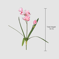 Fleur d'orchidée artificielle de haute qualité, faite à la main, pour la décoration de table à la maison, Noël, remise de diplôme