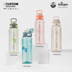 Botella de Agua de Plástico Tritan Transparente, Resistente a Fugas, Libre de BPA, con Tapa y Asa, al por Mayor - Product Image 2