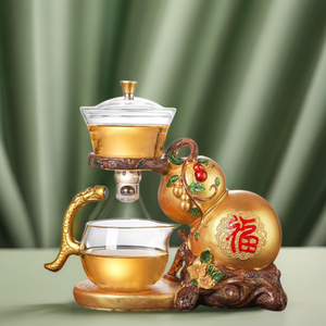Théière chinoise Kung Fu unique et créative <span class=keywords><strong>en</strong></span> <span class=keywords><strong>verre</strong></span> borosilicate automatique pour la maison - Product Image 2