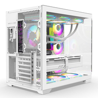 OEM ODM kustom Gaming komputer Case ATX Desktop kabinet kaca antigores PC menara game Casing komputer