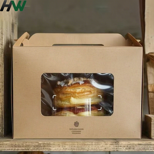 Dùng Một Lần Kraft Gấp Giấy Ăn Trưa Túi Ủng Hộ Đám Cưới Đảng Bao Bì Hộp Với Cửa Sổ - Product Image 5