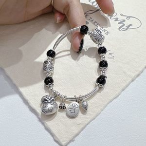 Vintage Style Agate Money Bag Bracelet S925 Sterling <b>Silver</b> Antique Lotus Seedpod <b>Charm</b> For Women Lucky Wealth Fortune Jewelry - Product Image 4