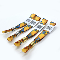 Bracelet en tissu pour événement, haute qualité, NFC FM1108 Ntag 213 Ntag 215 Ntag216, avec fermeture à bouton-pression tissé