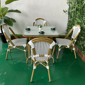 Chaises de <span class=keywords><strong>jardin</strong></span> d'hôtel modernes, confortables et portables, en rotin et tissu Teslin, pour événements - Product Image 5