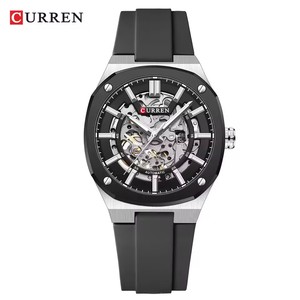 New Curren 8485 Thương Hiệu Hàng Đầu Thể Thao Người Đàn Ông Đồng Hồ Cơ Khí Thời Trang Không Thấm Nước Ban Nhạc Silicone Người Đàn Ông Của Tự Động Đồng Hồ Sapphire Relojes - Product Image 6