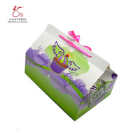 Boîte à desserts jetable portable pour gâteaux, tarte aux œufs, hamburgers, Mousse, boîte d'emballage de bonbons, boîte de boulangerie avec logo personnalisé