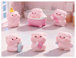 Jouets pour enfants, cadeau 2026, tendance, mignon, mini, bricolage, adorable, figurines de cochons qui prennent un bain, jouets de dessin animé pour enfants, fabricant, beaucoup de stock - Product Image 6