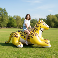 Modèles d'animaux gonflables léopard et animaux de dessin animé en PVC, certifiés CE, couleur et logo personnalisables pour usage universel