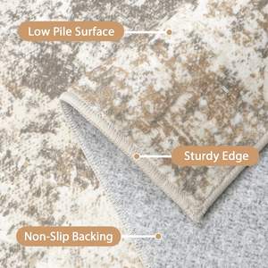 พรมปูพื้นลายนามธรรมทันสมัย ขนาด 8x10 ฟุต ซักได้ กันลื่น เนื้อนุ่ม สำหรับห้องนั่งเล่น ห้องนอนขนาดใหญ่ ตกแต่งบ้าน <span class=keywords><strong>สี</strong></span><span class=keywords><strong>เบ</strong></span>จน้ำตาลอุ่น - Product Image 3