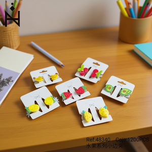 Fermagli per capelli piccoli della serie Nini Fruit, design in plastica da 6 cm, design a cartoni animati per bambini e donne, uso casual - Product Image 1