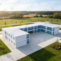 Unité de conteneur modulaire préfabriquée FLKT, extensible et connectable, pour bureau ou bâtiment commercial