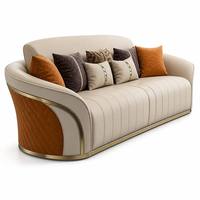 Canapé convertible en tissu de luxe léger italien, sur mesure, fabriqué à Foshan, pour appartement, grande villa familiale, salon moderne haut de gamme pour manoir Ingot