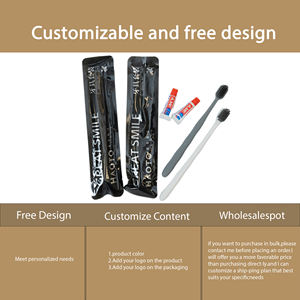 Kit dentaire d'hôtel personnalisé avec logo en gros : <span class=keywords><strong>Brosse</strong></span> <span class=keywords><strong>à</strong></span> dents en PP avec <span class=keywords><strong>dentifrice</strong></span> AME 3g dans une <span class=keywords><strong>pochette</strong></span> transparente en PET – Articles de toilette pour invités - Product Image 3