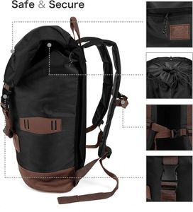 Échantillon gratuit : Sac à dos pour ordinateur portable pour homme, personnalisé, souple, à enroulement, étanche, pour l'école et les voyages, style Letter - Product Image 3