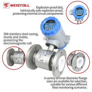 مقياس تدفق السوائل الكهرومغناطيسي الرقمي عالي الأداء من ويستول مع تخصيص حسب الطلب من الفولاذ المقاوم للصدأ - Product Image 3