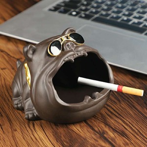 Cenicero de Cerámica con Forma de Perro Bully de Boca Grande, Estilo Creativo de Dibujos Animados, para <span class=keywords><strong>el</strong></span> Hogar - Product Image 2