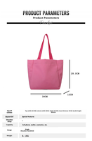 Sac fourre-tout en toile grande capacité avec poignées main/épaule, poche zippée, impression de logo personnalisable, écologique et réutilisable