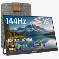 Écran portable 16 pouces FHD 144Hz IPS FreeSync pour console de jeu, télétravail et réunions en ligne
