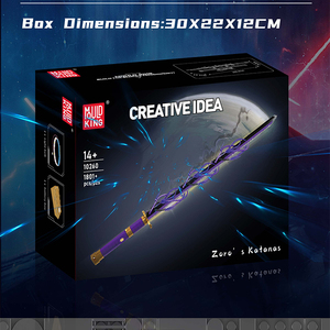 MOULD KING 10260 Créatif <span class=keywords><strong>Zoro</strong></span>'s Katanas 3 Briques à assembler Cadeaux pour enfants Ensemble d'éclairage Blocs <span class=keywords><strong>de</strong></span> construction - Product Image 5