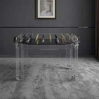 Table de baby-foot de luxe en acrylique à 8 tiges, transparente, pour usage domestique et commercial Shuanghe SHBT06