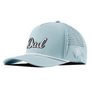 Fashion Dad Script 5 Panel Cap Rope Trim Lightweight Comfortable Baseball Hat for Travel - Product Image 1