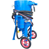 Machine de sablage mobile haute pression pour élimination de la rouille, sablage humide et sec, polissage sans poussière, avec pot de sablage manuel