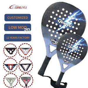 Raqueta de Pádel de Fibra de Carbono 3k 12k 18k de Calidad Premium Qingyu Sport OEM Personalizada, Fabricantes Profesionales de Raquetas de Pádel con Impresión - Product Image 1