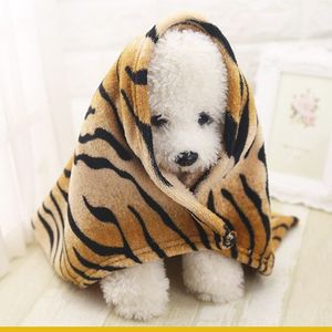 Pet Tiger Print Blanket Warm Flannel Soft For Dogs <b>Cats</b> Autumn Winter Bed <b>Mat</b> Cozy Pet Bedding - Product Image 5