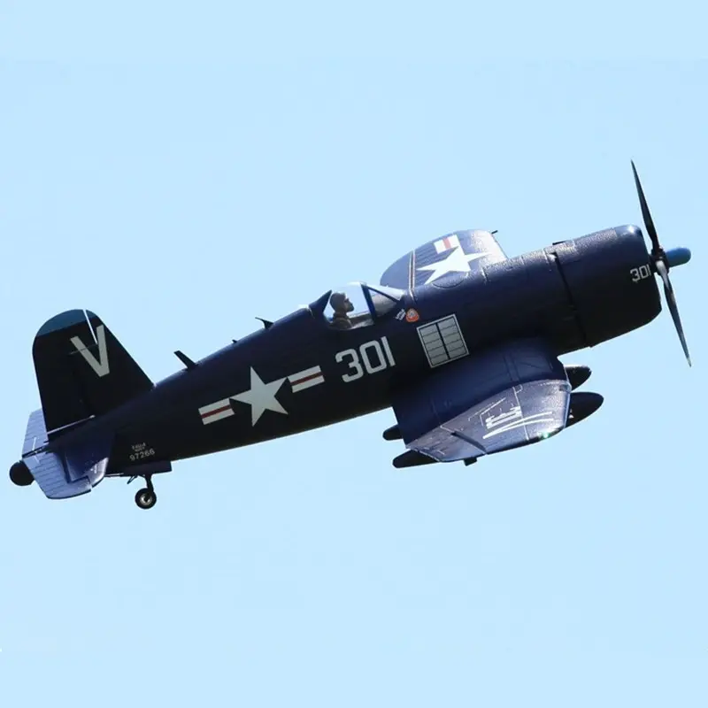 China RC Airplane Warehouse for sale FMS F4U 1400mm PNP Blue Color RC 6 Channel Aircraft with Reflex V2